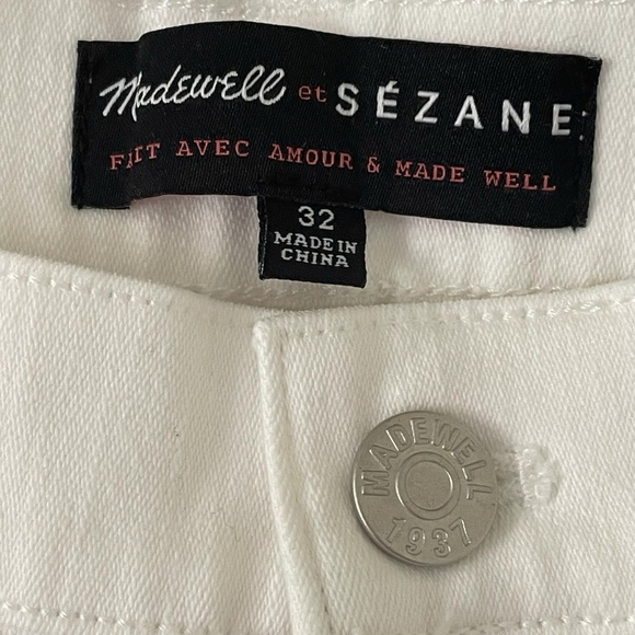Madewell Sezane Stretch Zipper Ankle Jeans size 32 NWOT - Picture 6 of 13